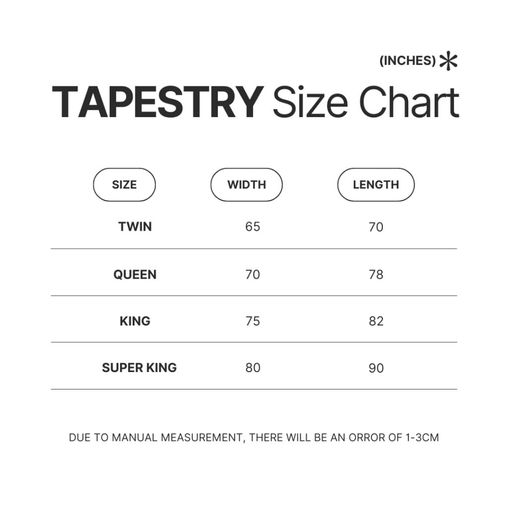Tapestry Size Chart - Arknights Merch